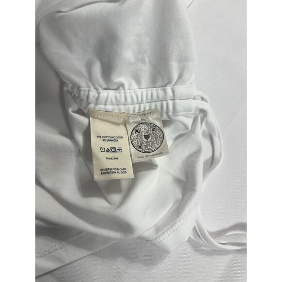 LITA by Ciara NWT Crop Tee Ruched Drawstring on Sides Size Small White MSRP $68 - Picture 4 of 4